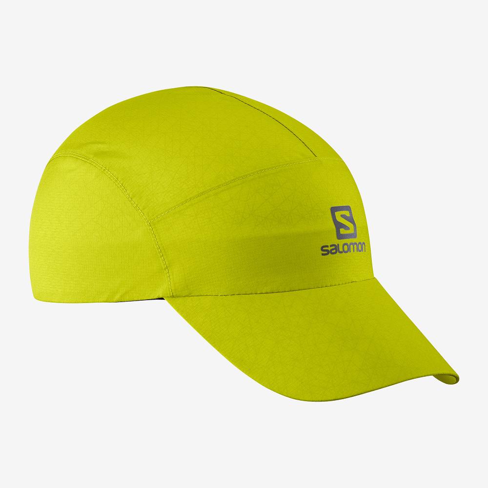 Salomon Singapore Mens Caps - WATERPROOF Yellow | 74158-VTYG